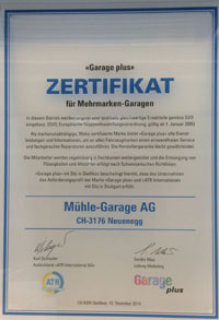 Zertifikat Garageplus